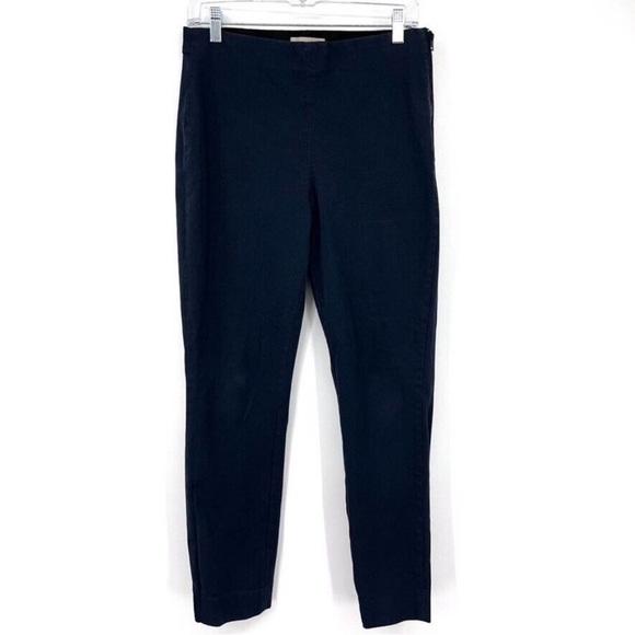 Everlane Side-Zip Stretch Cotton Twill Trousers Minimalist Navy Blue size 10. - Picture 4 of 5